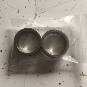 1inch (25mm) Double flared screw on silver tunnels